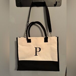Black and White Canvas Tote Bag
